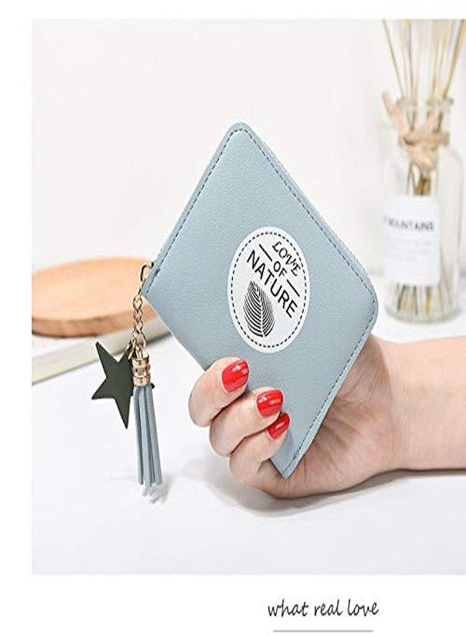 موكا محفظة صغيرة قصيرة من MOCA للنساء والفتيات، لحفظ النقود المعدنية وبطاقات الائتمان والخصم (سكاي) - Image 2